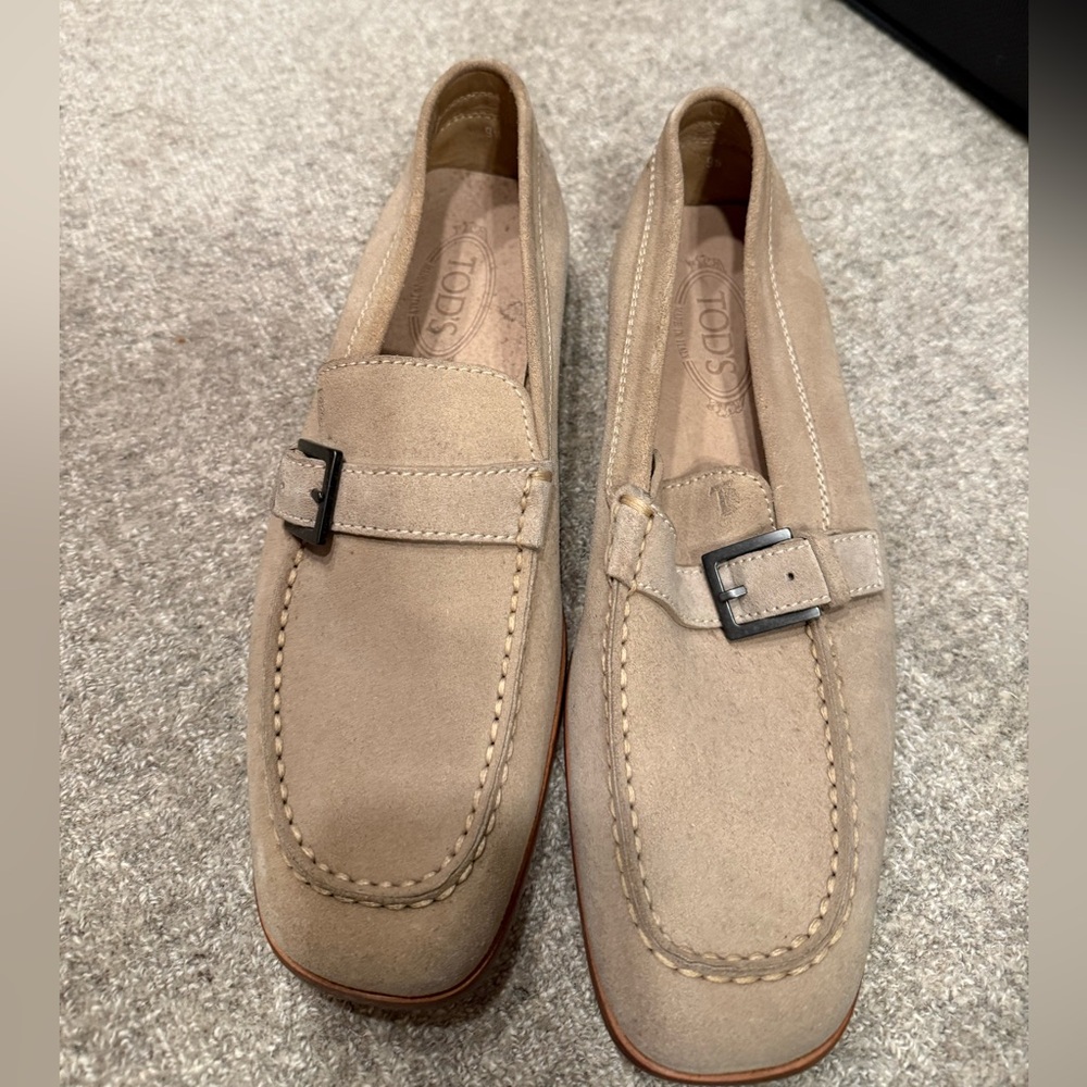 Tod's Light Tan Loafers with Buckle